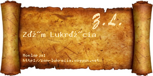 Zám Lukrécia névjegykártya